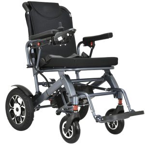 Aluminium Long Range Folding Electric Wheelchair For Travel