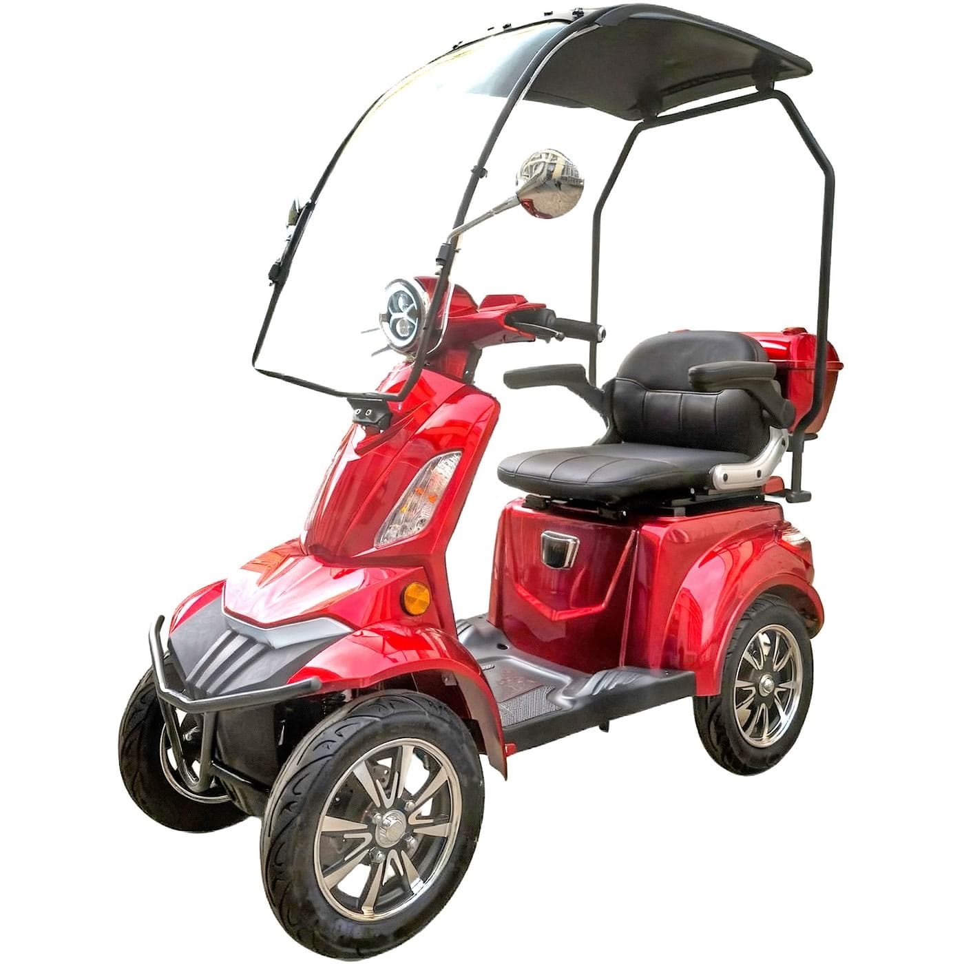 x14-red-canopy-mobility-scooter-front-left